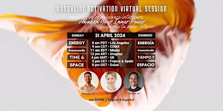 Kundalini Activation Online • April 21 • EN/ES