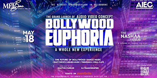 Immagine principale di BOLLYWOOD EUPHORIA - THE GRAND LAUNCH OF AUDIO VIDEO NIGHT - MELBORNE 