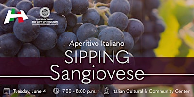 Image principale de Aperitivo Italiano: Sipping Sangiovese