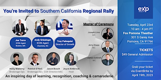 Imagem principal do evento eXp Regional Rally - Southern California