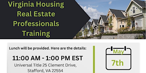 Virginia Housing Real Estate Professionals Training primary image