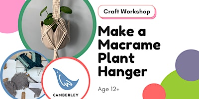 Image principale de Learn to make a Macrame Plant Hanger with Gen in Camberley