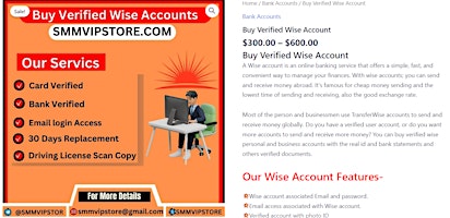 Image principale de Best Place to Buy Verified Wise Accounts in Whole Online