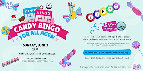 CHPL Candy Bingo - For All Ages! primary image