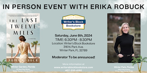 In Person Event with Erika Robuck