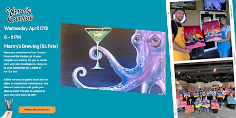 St Pete Beach Paint and Sip – Octopus Martini