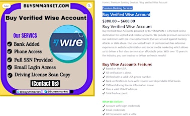 Buy Verified Wise Accounts Authentic And Document Verified (R)