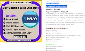 Buy Verified Wise Accounts Authentic And Document Verified (R) primary image