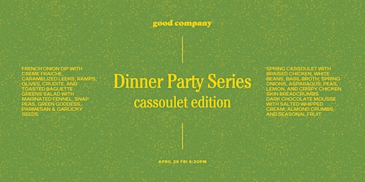 Imagem principal do evento Dinner Party Series: Cassoulet Edition