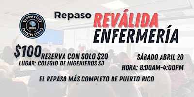 Imagen principal de REPASO DE REVÁLIDA DE ENFERMERÍA  Presencial y Virtual (SAN JUAN)