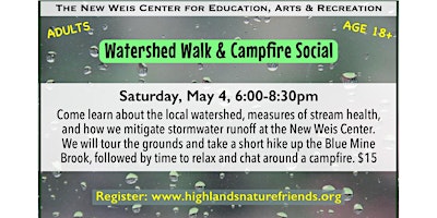 Hauptbild für Watershed Walk & Bonfire Social for adults