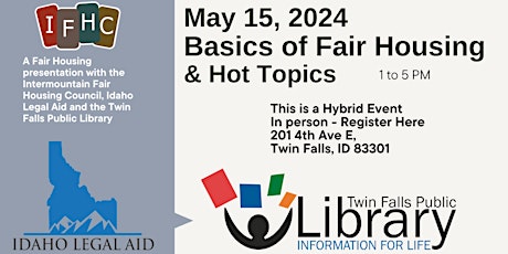 Fair Housing Basics and Hot Topics - Twin Falls Hybrid Event (In Person)