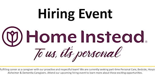 Primaire afbeelding van Home Instead Hiring Event