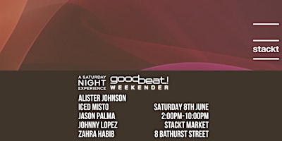 SAT JUN 8 - SNE X GOODBEAT WEEKENDER DAY PARTY primary image