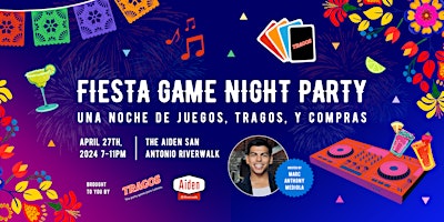 Primaire afbeelding van Fiesta Game Night Party: Una Noche de Juegos, Tragos, y Compras