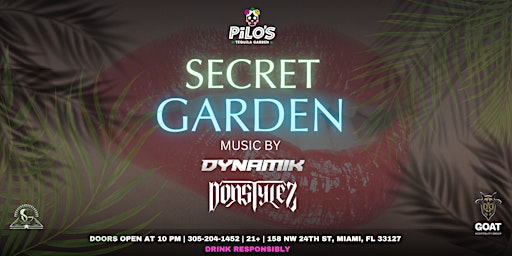 Primaire afbeelding van Unlock the Secret Garden: Doors Open at 10 PM in Miami!