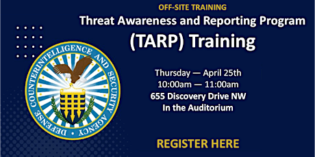 Threat Awareness and Reporting Program (TARP) Training
