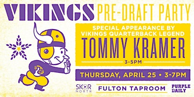 Imagem principal do evento Vikings Pre-Draft Party!