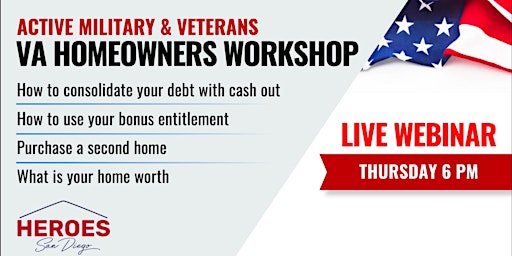 Imagen principal de VA HomeOwners Workshop Active Military & Veterans