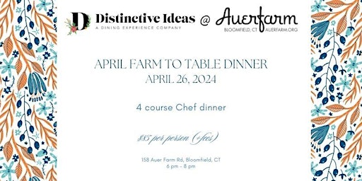 Primaire afbeelding van April Farm to Table at Auerfarm