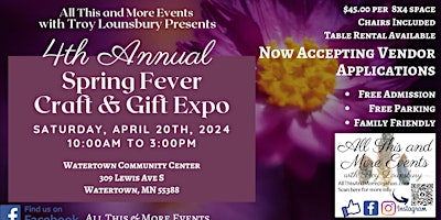 Imagem principal do evento 4th Annual Spring Fever Craft & Gift Expo