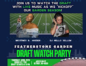 NFL Draft Watch Party  @ FEATHERSTONE GARDEN