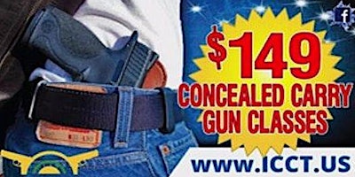 Primaire afbeelding van 16 Hour Concealed Carry Class Saturday and Sunday 9:00 A.M. to 6:00 P.M.