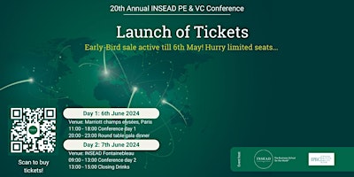 Primaire afbeelding van 20th Annual INSEAD Private Equity & Venture Capital Conference