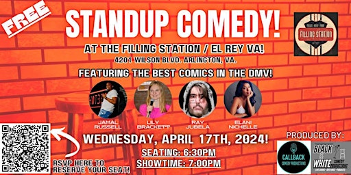 Hauptbild für Standup Comedy Night at El Rey with the DMV's best Comedians! FREE!