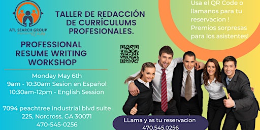 Imagen principal de Taller de redacción de currículums profesionales - Resume Writing Workshop.