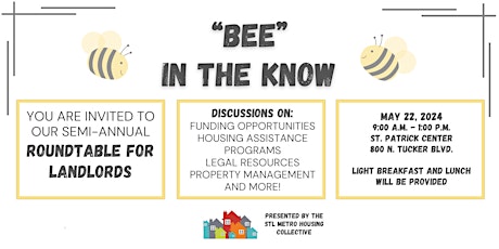 "Bee" in the Know - Landlord and Non-Profit Partnership Meeting