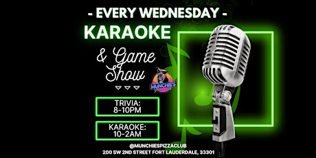Game Show Trivia Karaoke Wednesdays at Munchie's Pizza Club