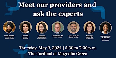 Imagem principal do evento HCA Virginia Physicians: Meet our providers and ask the experts
