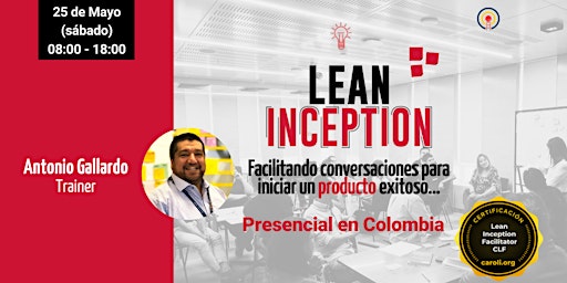 Imagem principal de Formación Lean Inception Presencial en Medellín - Colombia