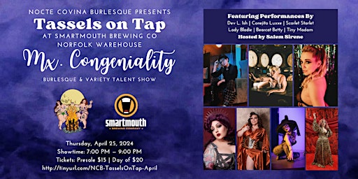 Tassels on Tap: Mx. Congeniality Talent Burlesque & Variety Show primary image