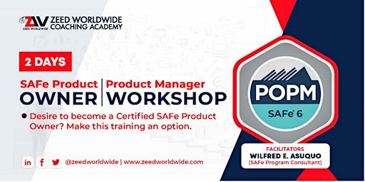 2 Days  Product Owner/Product Manager  Certification Workshop primary image