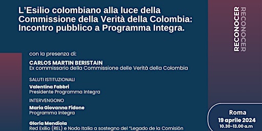 Hauptbild für L'esilio colombiano alla luce della Commissione della Verità della Colombia