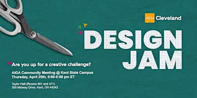 Imagem principal do evento DESIGN JAM: AIGA Cleveland's April Community Meeting