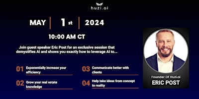 Imagem principal do evento Unlock the Future with AI in Real Estate: A Special Talk by Eric Post