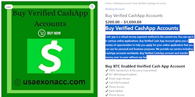 How do I quickly buy verified CashApp accounts (R) primary image