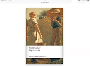 Classics Book Club: My Antonia by Willa Cather