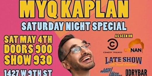 Hauptbild für One Night Standup w/ Myq Kaplan (Conan, Comedy Central, DryBar)