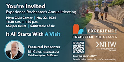 Image principale de Experience Rochester's Annual Meeting