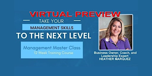 Hauptbild für 12-week Management Master Class VIRTUAL PREVIEW
