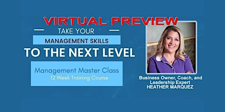 12-week Management Master Class VIRTUAL PREVIEW