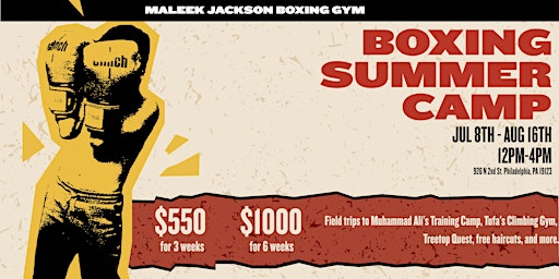 Imagem principal do evento Maleek Jackson Boxing Summer Camp