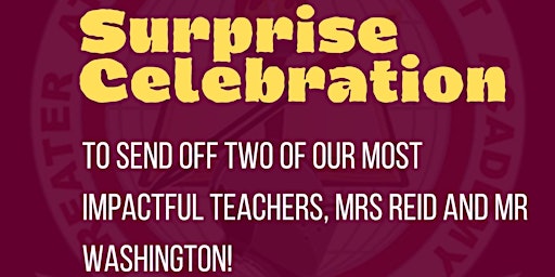 Immagine principale di Mrs. Reid and Mr. Washington Send Off Event 