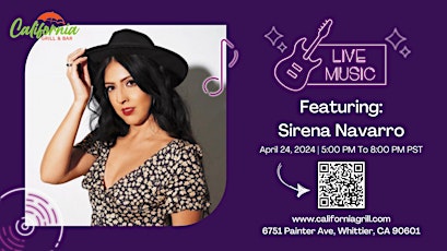 Live Music Featuring "Sirena Navarro"