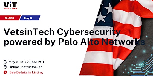 Immagine principale di VetsinTech Cybersecurity by Palo Alto Networks!! 