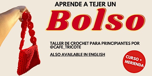 Imagen principal de Aprende a tejer un bolso de crochet para principiantes! (English & Español)